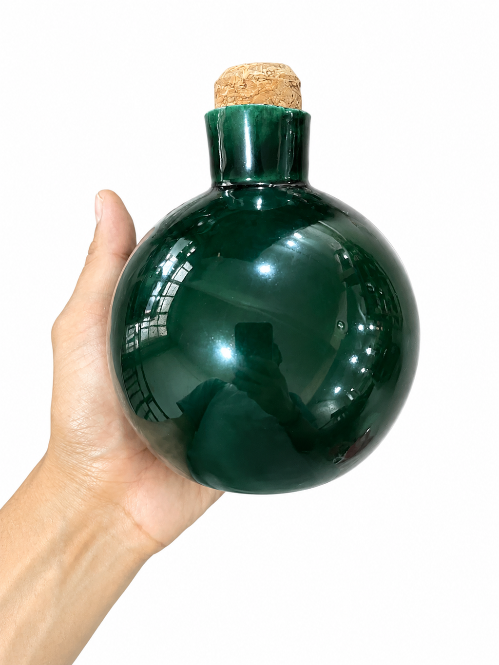 Set Mezcalero de Barro Verde Atzompa | Licorera Artesanal con 3 Vasitos y Plato
