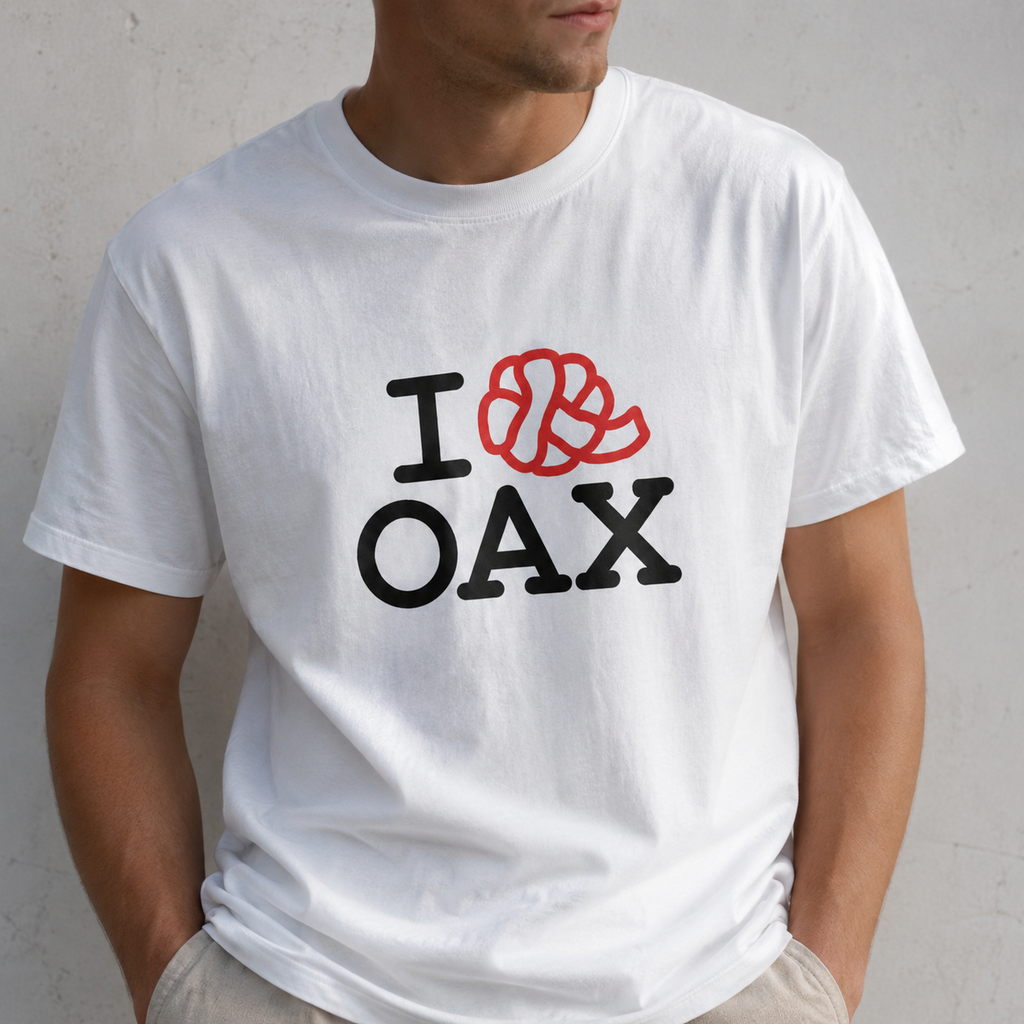 I LOVE OAXACA QUESILLO Playera Blanca Unisex (Envío GRATIS a MX)