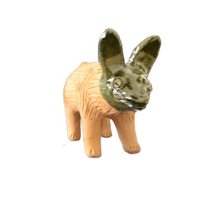 Conejo de Barro de Oaxaca. Ceramica utilitaria para germinar chía.